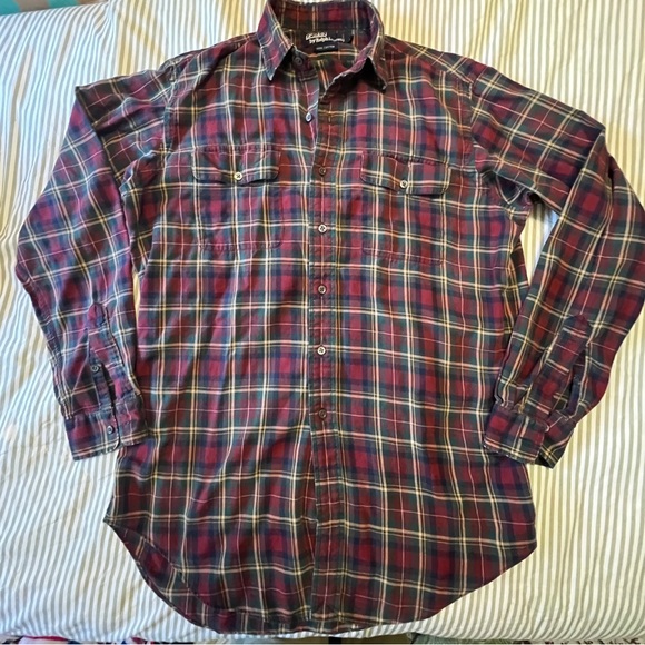 Ralph Lauren Red and Green Plaid Button Down Shirt M - Picture 4 of 8
